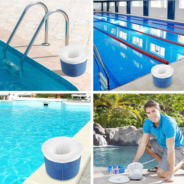 APWIKOGER Poolfiltersocken aus Nylongeflecht als wiederverwendbare Blätterfänger und Reiniger für oberirdische Pools - Bild 1