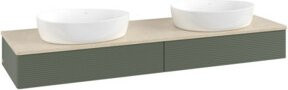 V&B Waschtischunterschrank Antao mit Frontstruktur und Beleuchtung in Grau, B/T: 160 x 50 cm - Bild 1