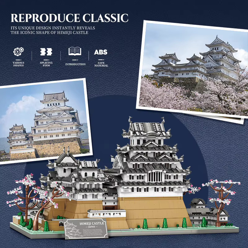 Reobrix MOC Japanisches Himeji-Schloss, Bausteine Modellbausatz, ab 14 Jahre - Bild 3