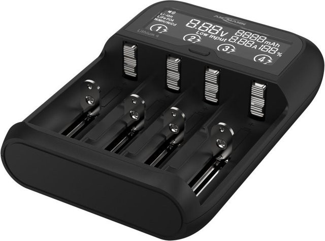 Ansmann Lithium 4 Ladegerät Schwarz mit USB-C Anschluss - Bild 1