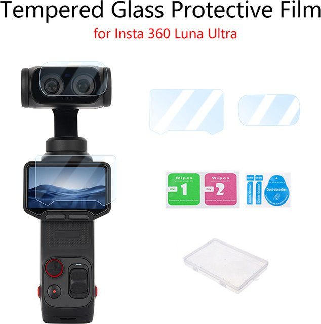 Insta360 Luna Ultra Displayschutzfolie aus gehärtetem Glas, transparente 9H kratzfeste Schutzfolie - Bild 1