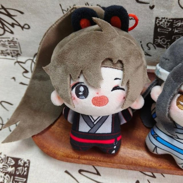 Mo Dao Zu Shi Wei Wuxian und Lan Wangji Plüschfiguren, 10cm, grau - Bild 1