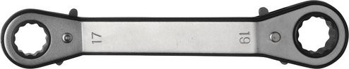 Connex Knarrenringschlüssel aus Stahl in Silber, Schlüsselgröße: 17 x 19 mm - Bild 1