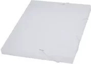 Soennecken Heftbox DIN A4 aus Kunststoff in Transparent/Weiß mit Gummizug - Bild 1