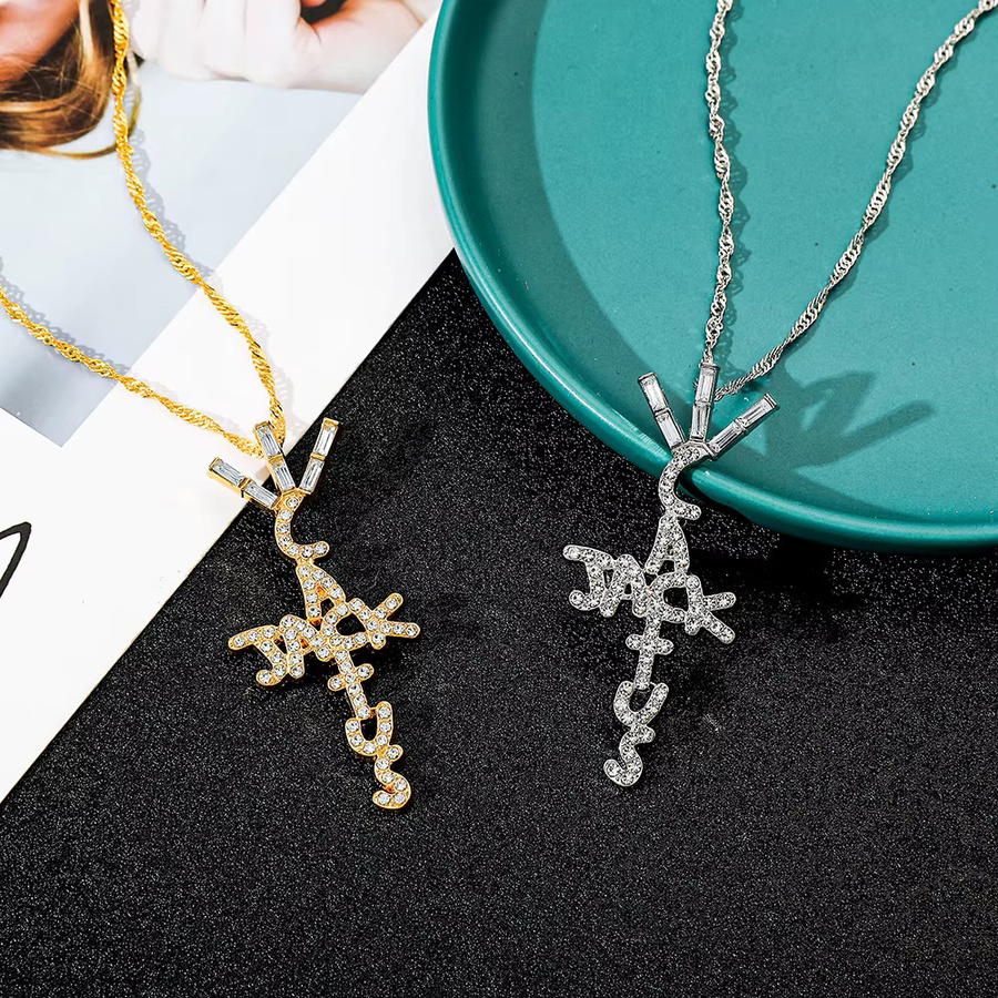 Scott Anhänger-Halskette, Cactus Jack-Form, Zirkonia, Gold, Unisex - Bild 3