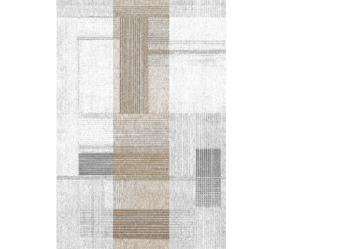 Jannelli & Volpi Mural Bonn Neutral Panel 2 Wandpaneel Beige gestreift modern rechteckig - Bild 1