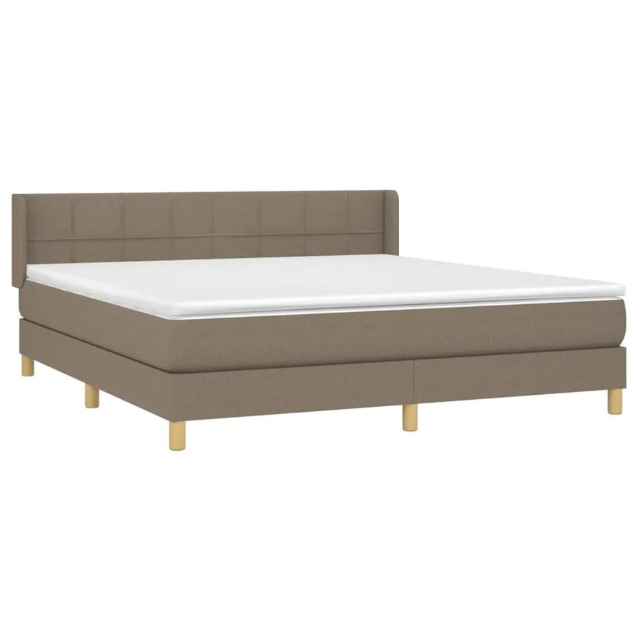 vidaXL Boxspringbett mit Matratze Hybrid-Design in Taupe und Beige, B/T/H: 160 x 200 x 163 cm - Bild 2