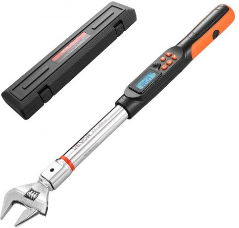 Digitaler VEVOR Drehmomentschlüssel mit einstellbarer Maulöffnung 0–38 mm, LCD-Display mit Signalton und LED-Anzeige, 4 Anzeigeeinheiten, ±2 % Genauigkeit, Farbe: Schwarz - Bild 1