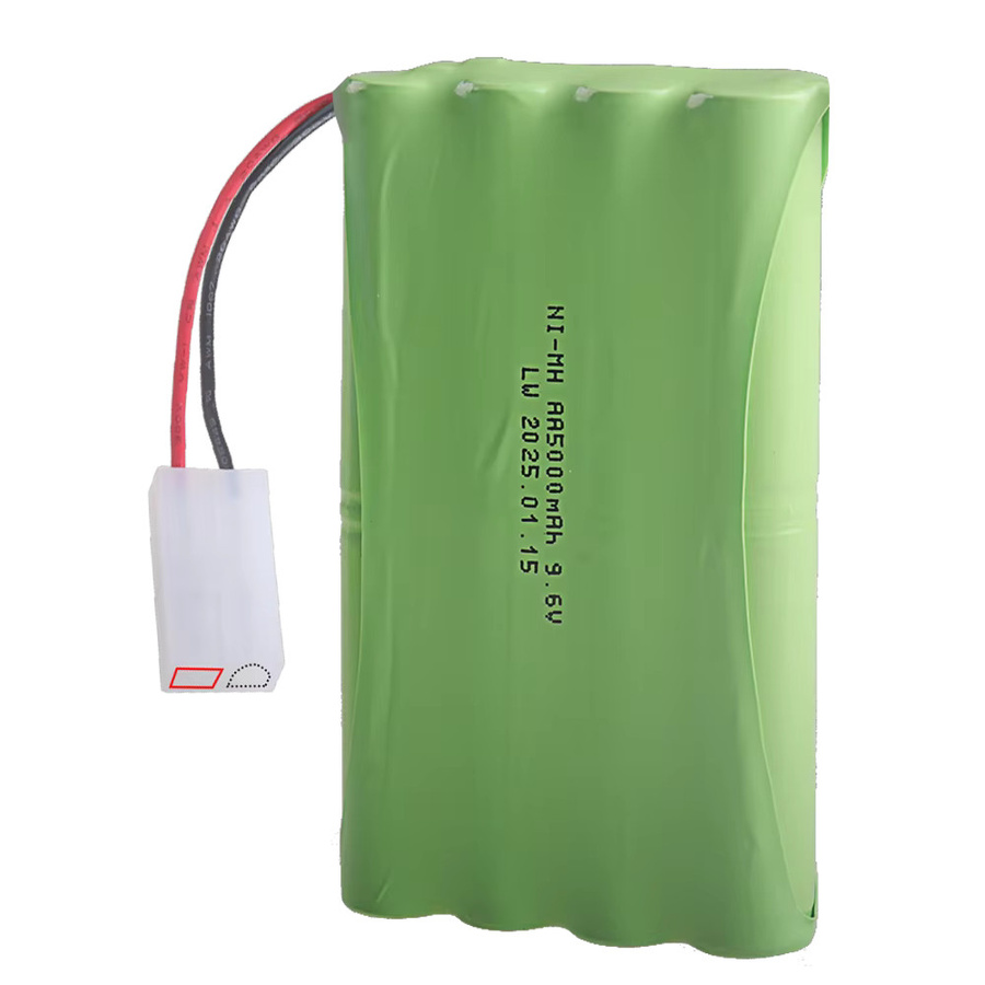 GAOLAG NiMH Akku 9,6 V 5000 mAh mit Tamiya-2P-Stecker in Lila und Grün für ferngesteuerte Autos, Panzer, Züge, Roboter und Boote - Bild 2