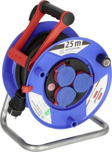 Brennenstuhl Kabeltrommel Schwarz/Blau 25 m mit IP44 Schutzart - Bild 1