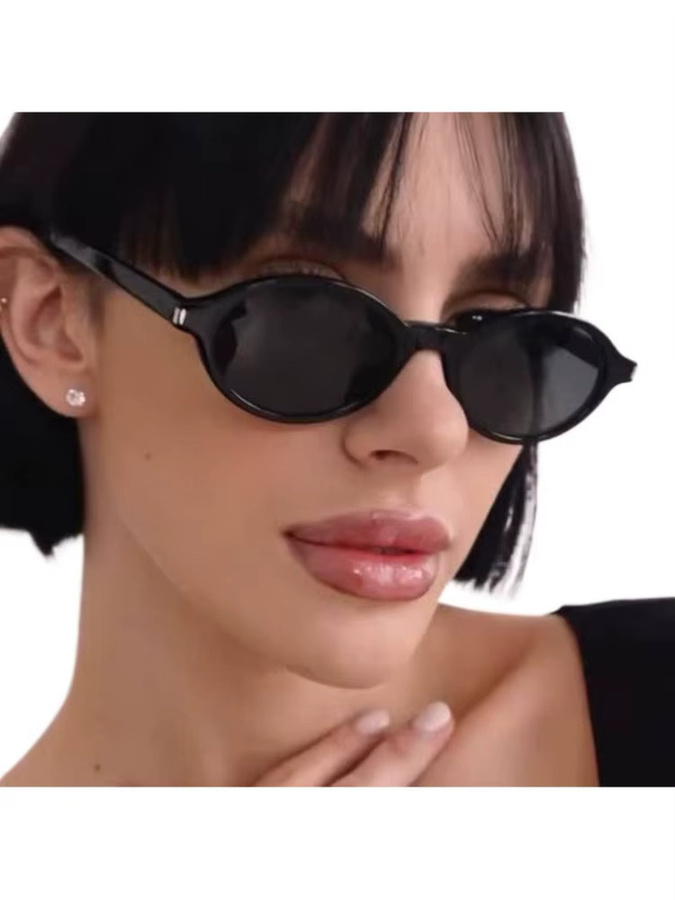 OLOEY Sonnenbrille, oval, Vollrand, Kunststoff, black - Bild 6