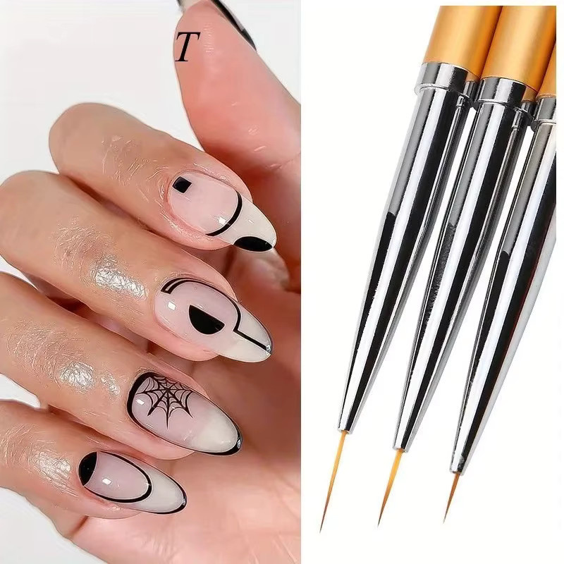 FUMOSIK Nail Art Liner Pinsel Set, 3 Stück - Bild 2