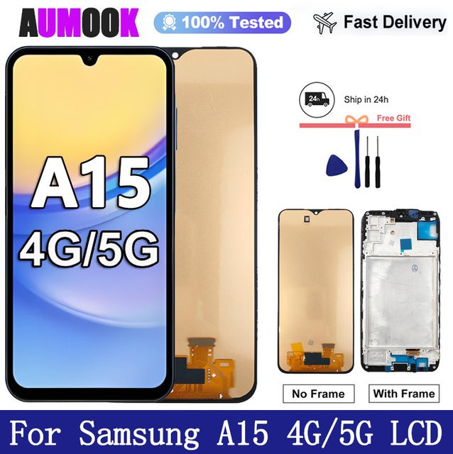 Samsung AMOLED Display mit Touchscreen Digitizer Montage für Samsung Galaxy A15 4G und 5G in Schwarz - Bild 1