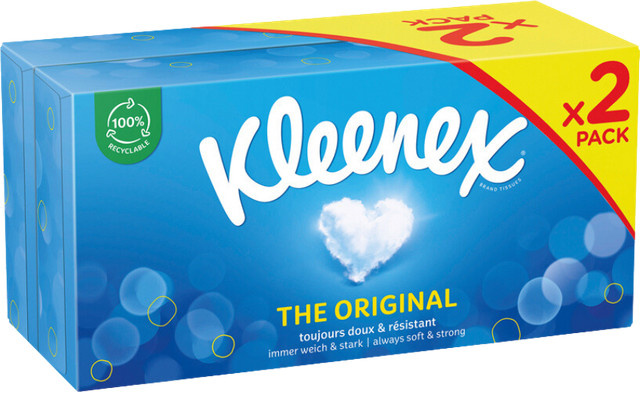 Kleenex The Original Kosmetiktücher Duo-Box, 3-lagig, 144 Blatt - Bild 1