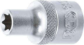 BGS Steckschlüssel-Einsatz E-Profil 6460 mit 12,5 mm (1/2") Antrieb und SW E10 in Silber - Bild 1