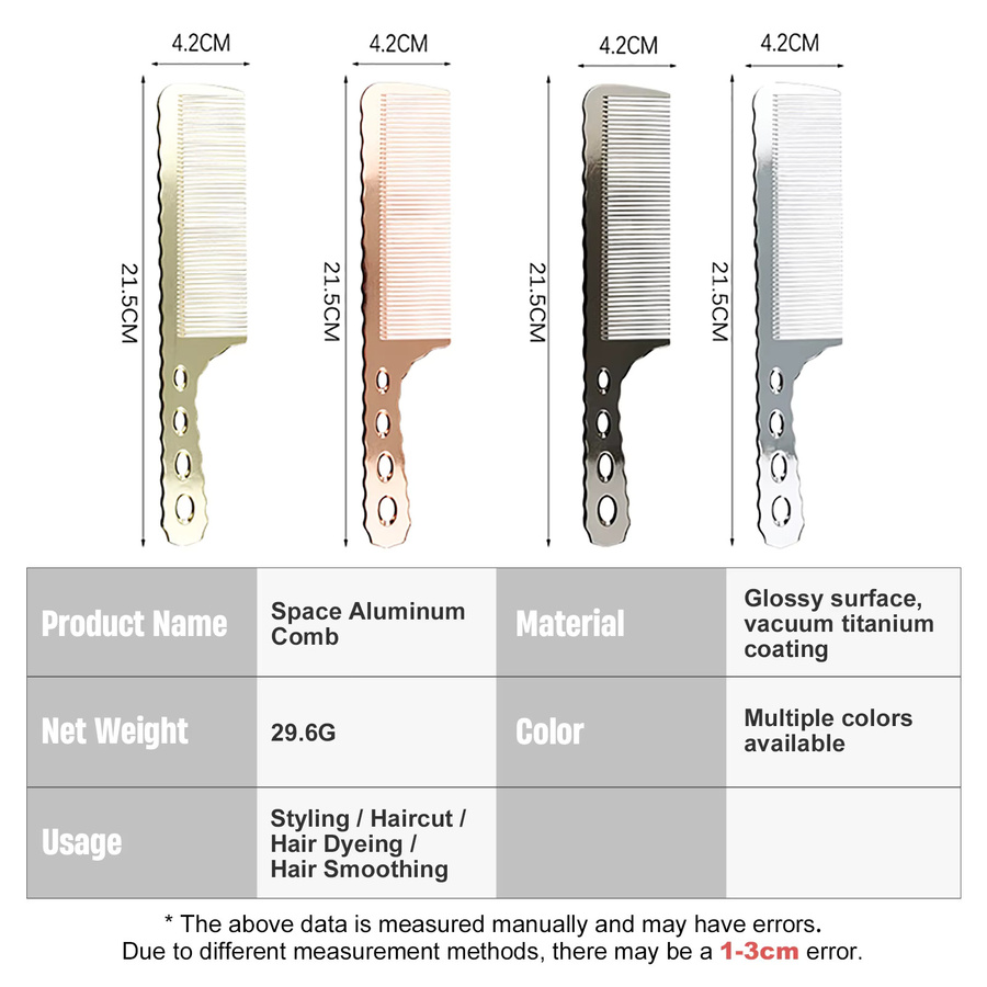 Aluminium Haarschneidekamm, Anti-statisch, Unisex - Bild 4