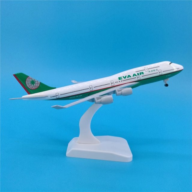 ZOCO AIR 747 EVA Airlines B747 Airways Flugzeug, Druckguss-Flugzeugspielzeug, Metall, 20 cm - Bild 1