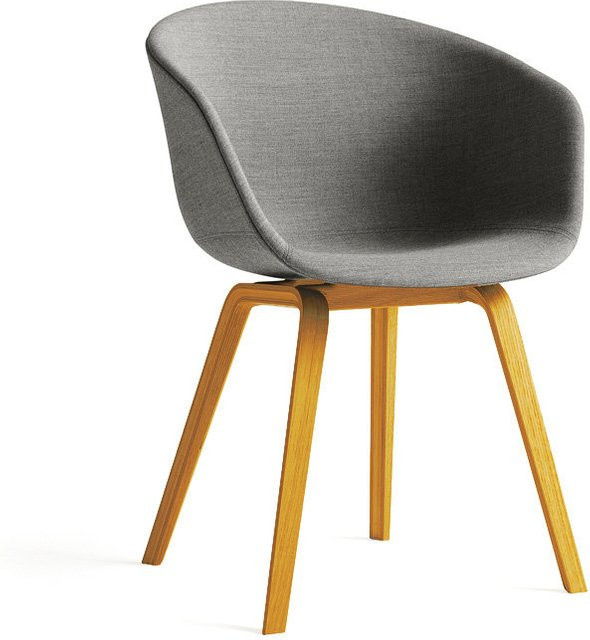 HAY About A Chair AAC 23 Polstersessel in Gelb mit Stoffbezug und Holzgestell - Bild 1