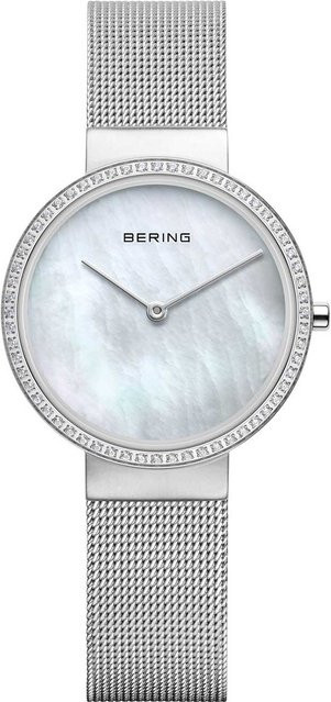 Bering Damenuhr, Quarz, Edelstahl, Swarovski Crystals, 31 mm, 5 ATM - Bild 1