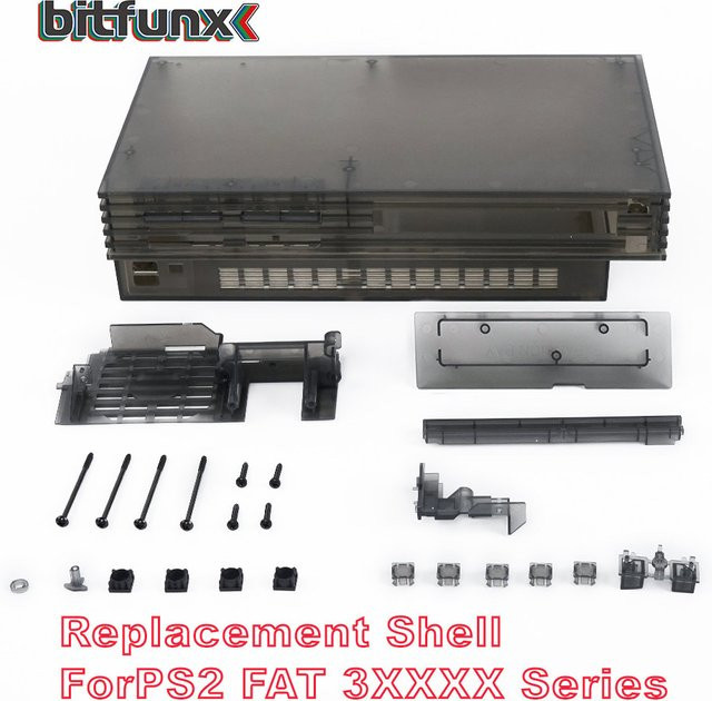 BitFunx Transparente Ersatzhülle für PS2 Fat 3xxxx Serie PlayStation Konsolengehäuse - Bild 1