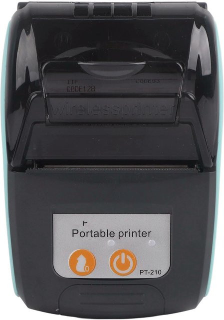 KONNWEI Bluetooth Thermischer Belegdrucker Tragbarer Rechnungsdrucker 58 mm Blau - Bild 1