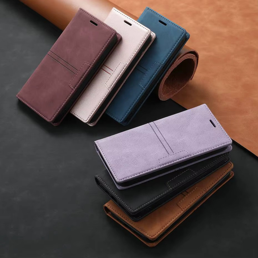 Luxus Leder Handyhülle mit Kartenhalter und Magnetverschluss für Google Pixel 10 9 8 7 6 Pro XL 8A 7A 6A 9Pro 5G als Flip Case Brieftasche in Braun und Blau - Bild 5