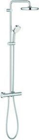 Grohe Duschsystem Tempesta Cosmopolitan 210 in Chrom mit AP-Thermostat, Handbrause und schwenkbarem Arm mit einer Höhe von 39 cm - Bild 1