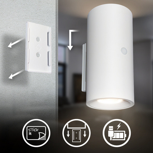 Briloner LED Wandleuchte modern in Weiß mit Touch-Funktion und dimmbarer Warmweiß-Beleuchtung - Bild 2