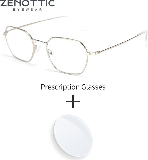 ZENOTTIC Korrektionsbrille Metall, Vollrand, Unisex, Blaulichtfilter - Bild 1