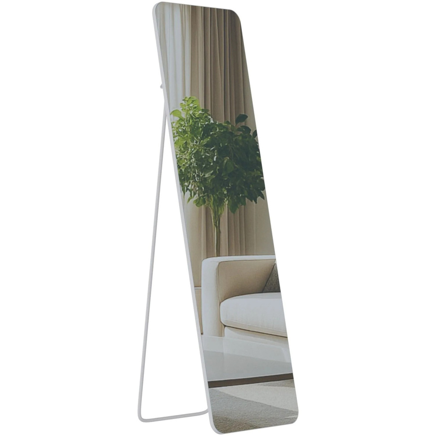 DELUKE Standspiegel MURCIA Ganzkörperspiegel freistehend in Weiß Matt, B: 40 cm, T: 3 cm, H: 140 cm - Bild 2