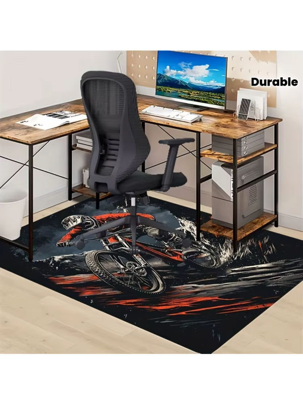 VIKAMA Offroad-Radfahrer Teppich in Multicolour, rechteckig, fleckenresistent und rutschfest für Wohnzimmer, Schlafzimmer oder Home-Office - Bild 6