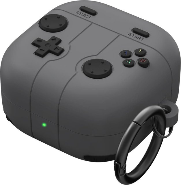 Retro Kassettenband Schutzhülle für Samsung Galaxy Buds 4 und Buds 4 Pro in Grau - Bild 1