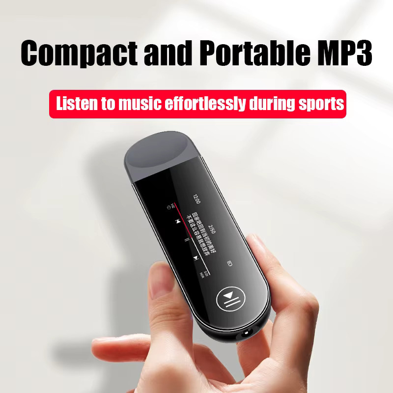 Famue Mini MP3-Player mit Bluetooth 5.3 und USB-C in Schwarz, tragbarer Audio-Player mit Lautsprecher und Aufnahmefunktion für verlustfreies Audio - Bild 4