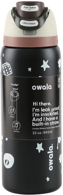 HauteHive Isolierter Edelstahlbecher Card Suit mit Deckel und Strohhalm, Schwarz, 946 ml - Bild 1