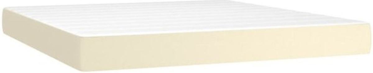 Taschenfederkernmatratze vidaxl H2 in Creme/Beige/Weiß B/T/H: 180 x 200 x 20 cm mit Kunstlederbezug - Bild 1