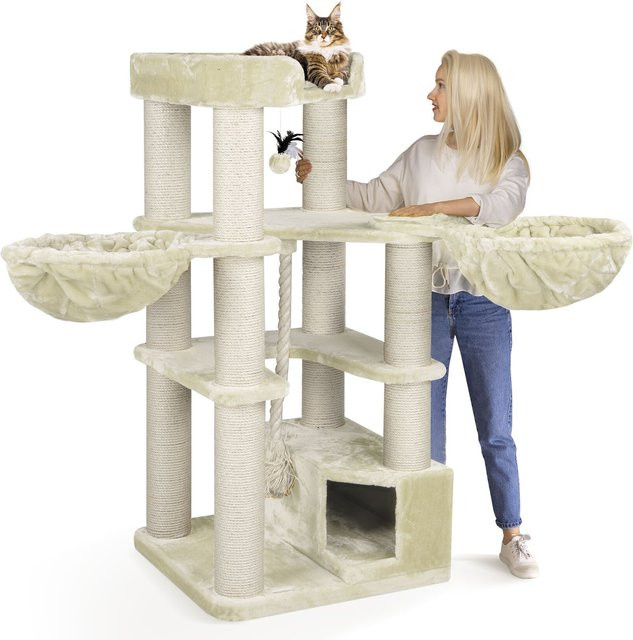 HAPPYPET Premium Kratzbaum für Katzen in Creme - Bild 1