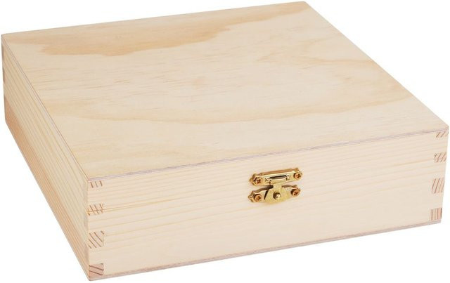 VBS Serviettenbox aus Kiefernholz in Beige und Braun - Bild 1