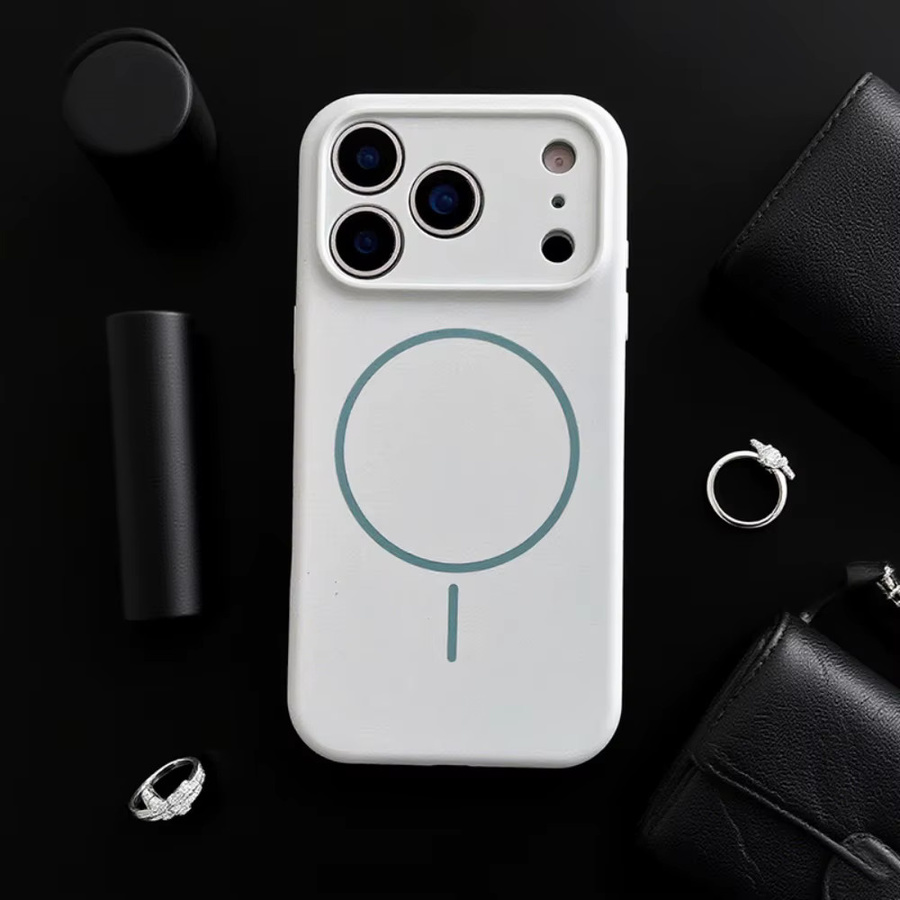 Apple Original Silikonhülle mit MagSafe für iPhone 17, 16, 15, 14, 13, 12 Pro Max in Blau und Weiß - Bild 1