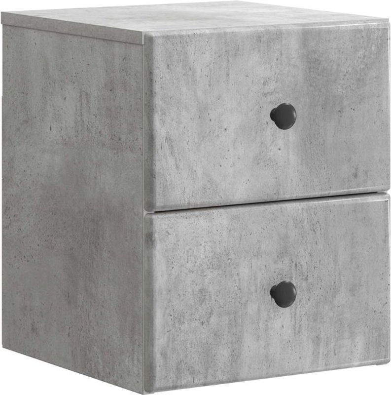 Wandmontierter Nachttisch von vidaXL in Grau im Industrial Design, B/T/H: 34,5 x 33 x 40 cm - Bild 1
