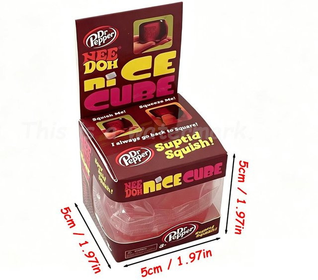 Needoh Nice Cube, Sensorisches Fidget-Spielzeug, Schreibtischwürfel, brown - Bild 1