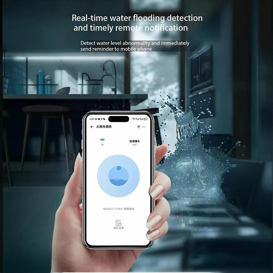Mumubiz Zigbee-Regensensor für kabellose Regenerkennung und Wasserlecksensor in Schwarz, kompatibel mit eWelink-App - Bild 3