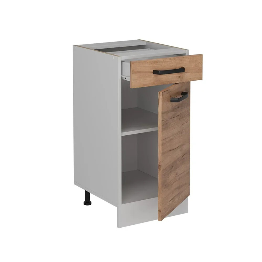 Vicco Küchenunterschrank R-Line Goldkraft Eiche und Weiß, B: 40 cm, H: 81,6 cm, T: 46 cm - Bild 2