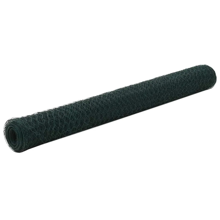 vidaXL Drahtzaun aus Stahl mit grüner PVC-Beschichtung, B: 25 m, H: 1,2 m - Bild 2