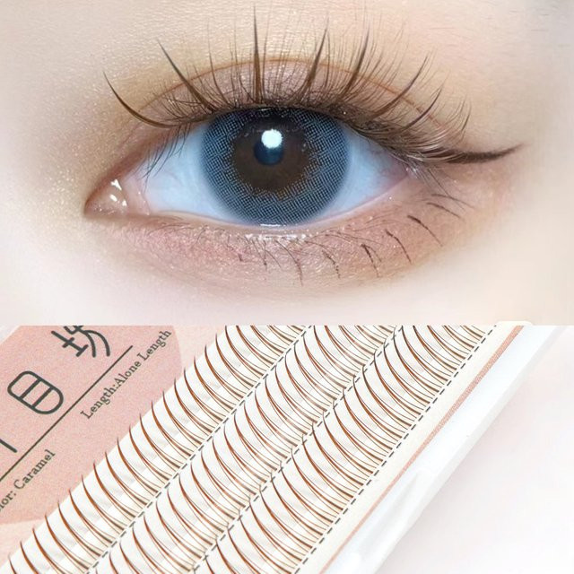 BLINKWAVE Falsche Wimpern, Braun, 8–12 mm, Unisex - Bild 1
