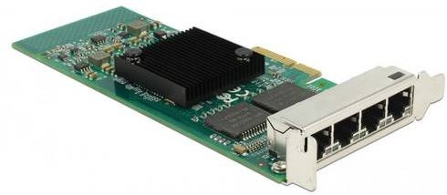 Delock 89946 PCIe Netzwerkkarte mit RJ45 Ethernet LAN Anschluss in Schwarz - Bild 1