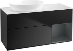 V&B Waschtischunterschrank Finion mit Wandbeleuchtung, Farbe: Weiß lackiert, Breite: 120 cm, Tiefe: 50,1 cm - Bild 1
