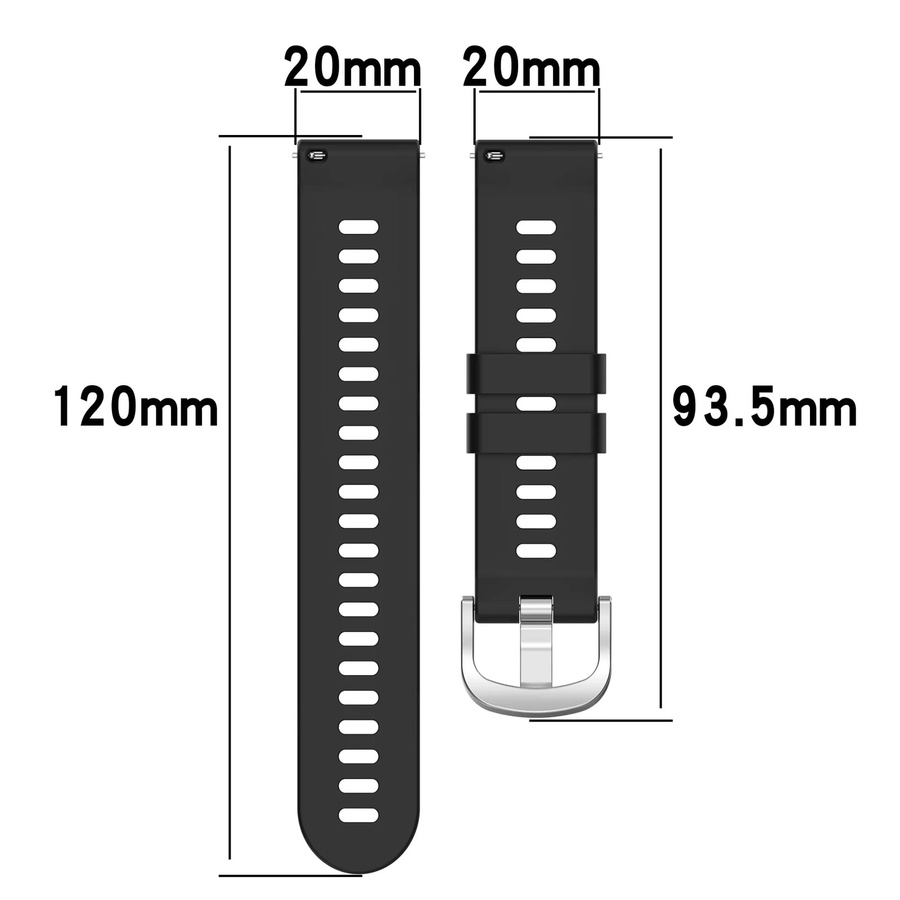 Polar Uhrenarmband Silikon, 20/22 mm, Schwarz - Bild 5