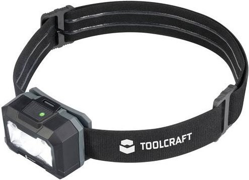 TOOLCRAFT Stirnlampe mit Li-Ionen Akku, 400lm, Schwarz - Bild 1