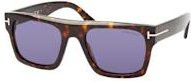 Tom Ford FT 1337 Sonnenbrille, Quadratisch, Herren, Vollrand, Kunststoff, blau, braun - Bild 1