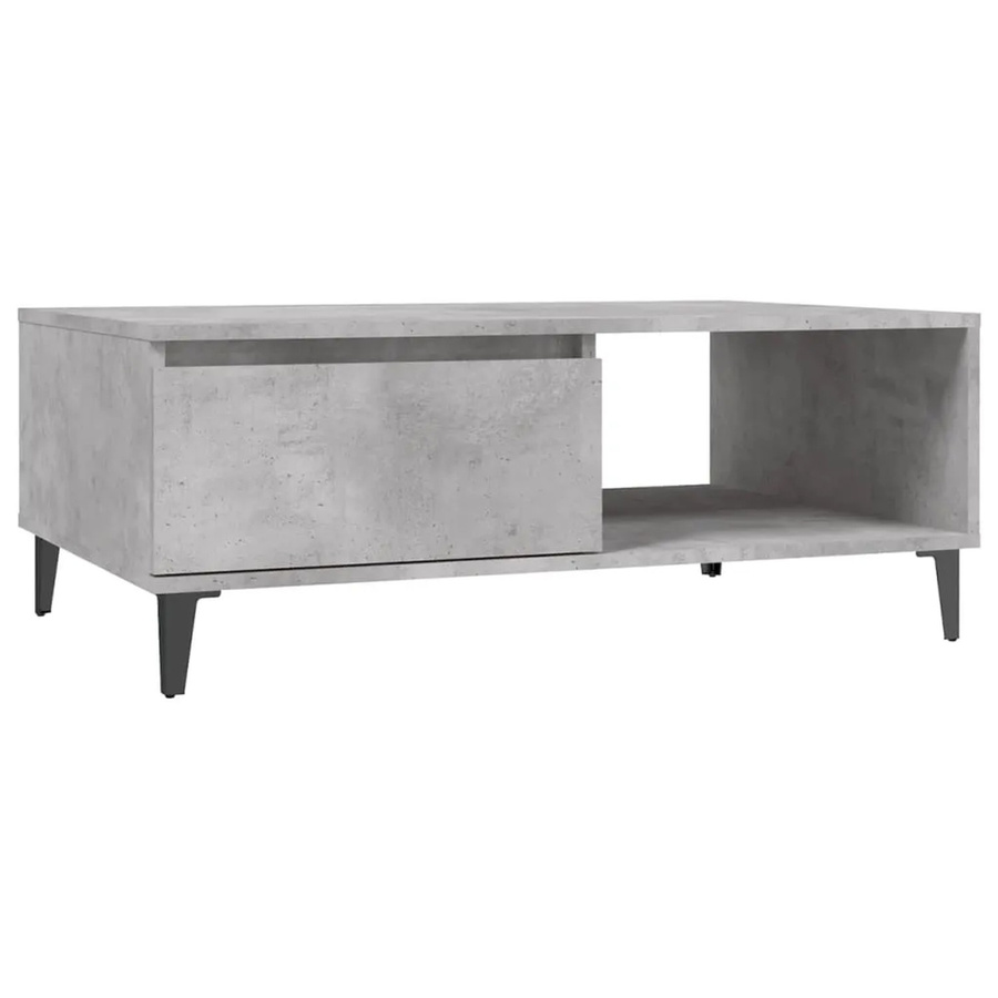 vidaXL Couchtisch in Betongrau mit modernem Design aus Holzwerkstoff, B/T/H: 90 x 60 x 35 cm - Bild 2
